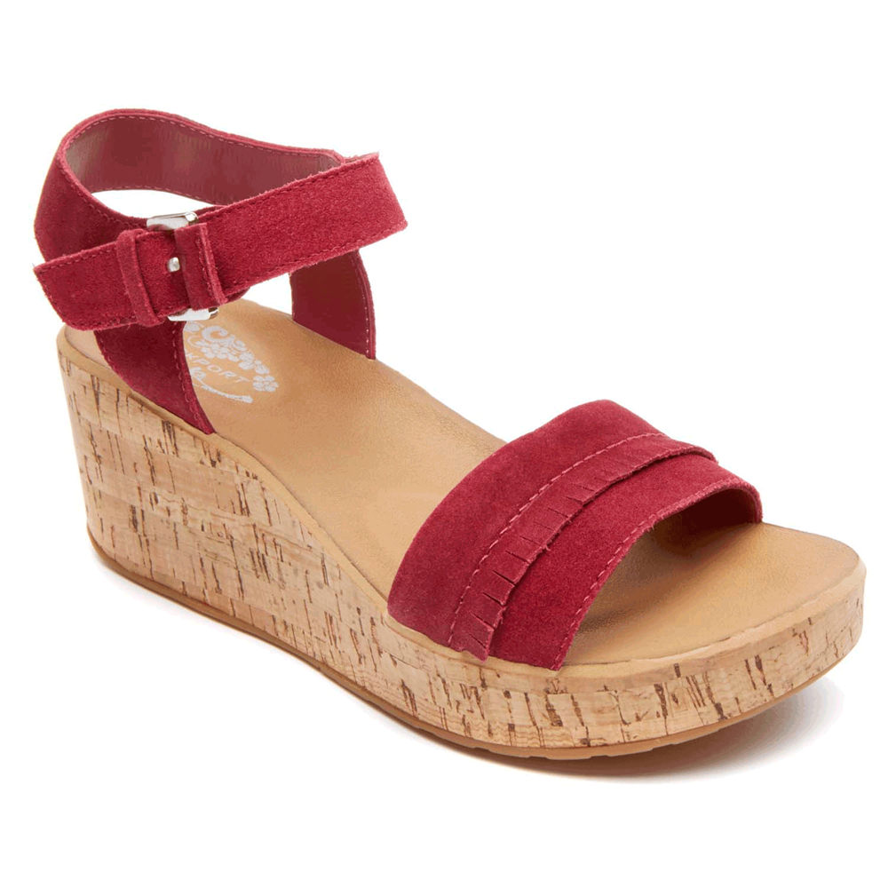 Rockport Sandals For Womens Red - Weekend Casuals Lanea Quarter-Strap - DC2538906